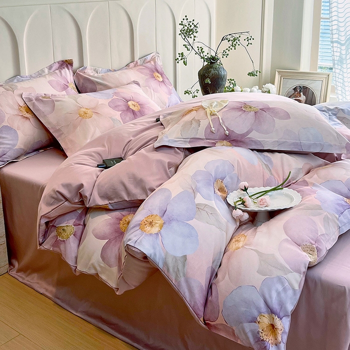 91家纺网 家纺一手货源 找家纺 （总）梧桐树 2026新款全棉纯棉长绒棉数码印花系列四件套