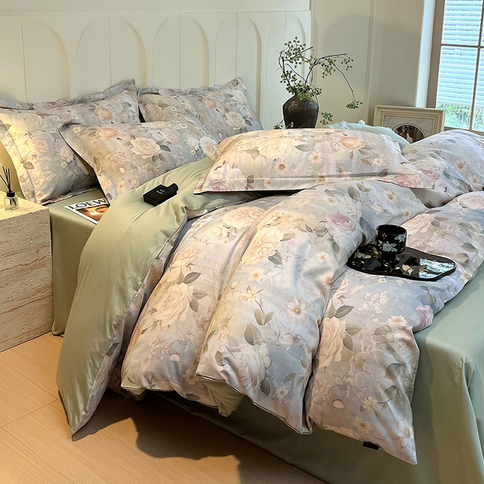 91家纺网 家纺一手货源 找家纺 （总）梧桐树 2026新款全棉纯棉长绒棉数码印花系列四件套