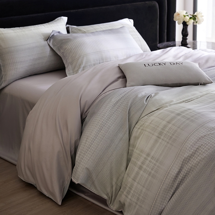 91家纺网 家纺一手货源 找家纺 梧桐树 2026新款全棉纯棉长绒棉数码印花系列四件套 S57可可西里灰