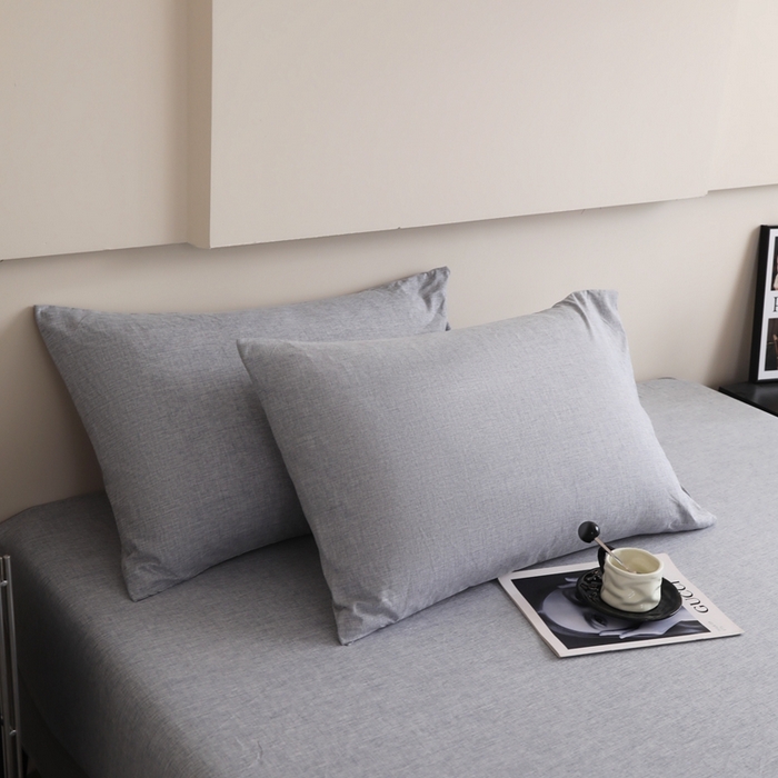 91家纺网 家纺一手货源 找家纺 宇淳国际 2026新款亲肤阳离子磨毛床单床笠系列 烟波蓝