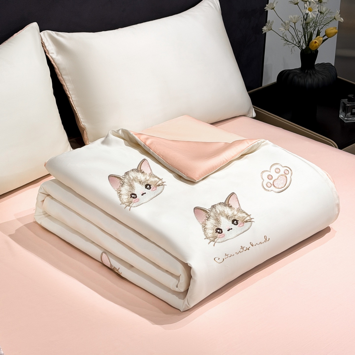 91家纺网 家纺一手货源 找家纺 （总）恒畅 2026新款满绣水洗冰丝夏被夏被四件套