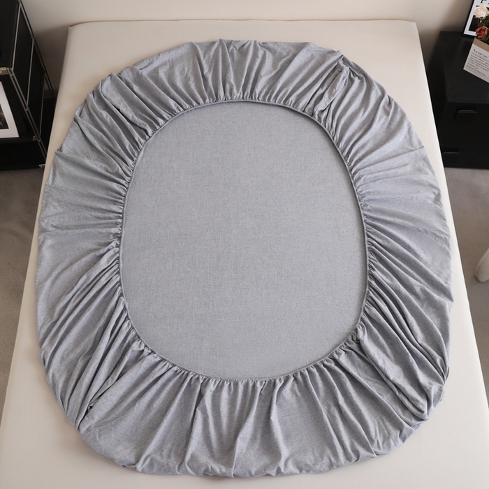 91家纺网 家纺一手货源 找家纺 宇淳国际 2026新款亲肤阳离子磨毛床单床笠系列 烟波蓝