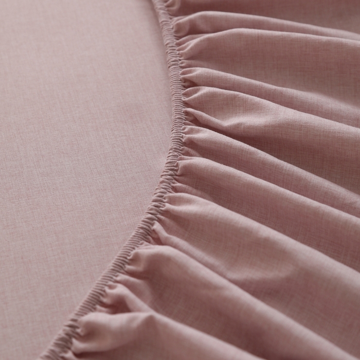 91家纺网 家纺一手货源 找家纺 宇淳国际 2026新款亲肤阳离子磨毛床单床笠系列 豆沙