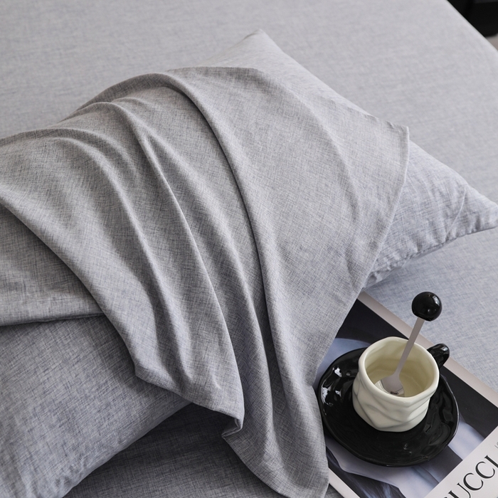 91家纺网 家纺一手货源 找家纺 宇淳国际 2026新款亲肤阳离子磨毛床单床笠系列 烟波蓝