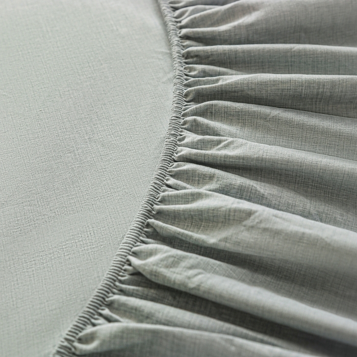 91家纺网 家纺一手货源 找家纺 宇淳国际 2026新款亲肤阳离子磨毛床单床笠系列 艾绿