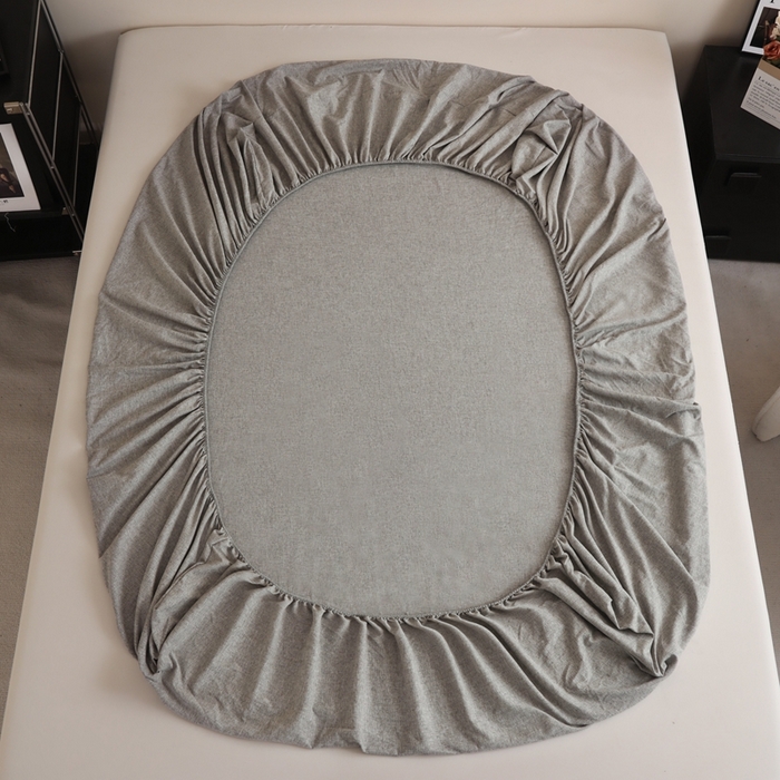 91家纺网 家纺一手货源 找家纺 宇淳国际 2026新款亲肤阳离子磨毛床单床笠系列 绅士灰