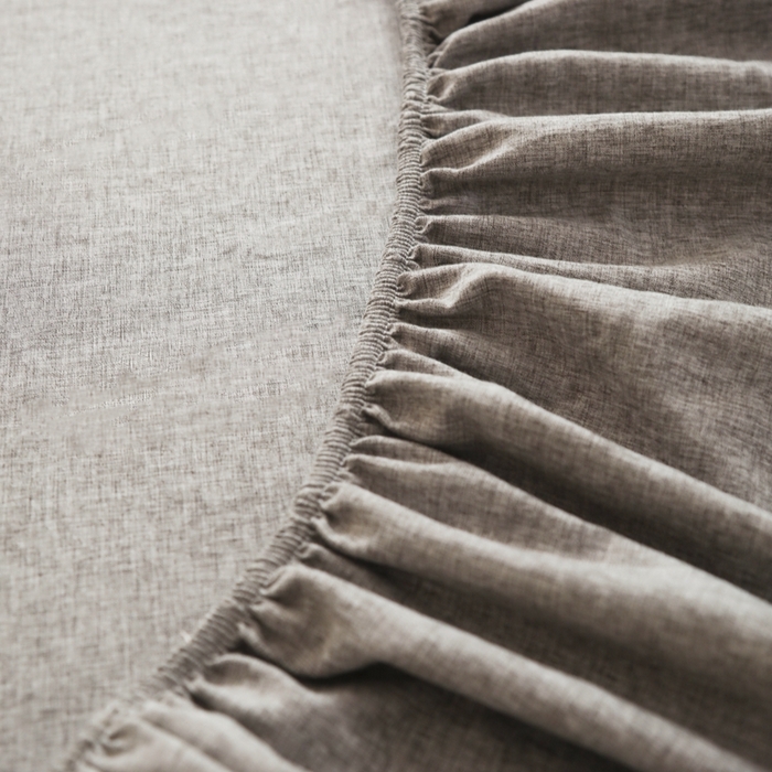 91家纺网 家纺一手货源 找家纺 宇淳国际 2026新款亲肤阳离子磨毛床单床笠系列 绅士灰