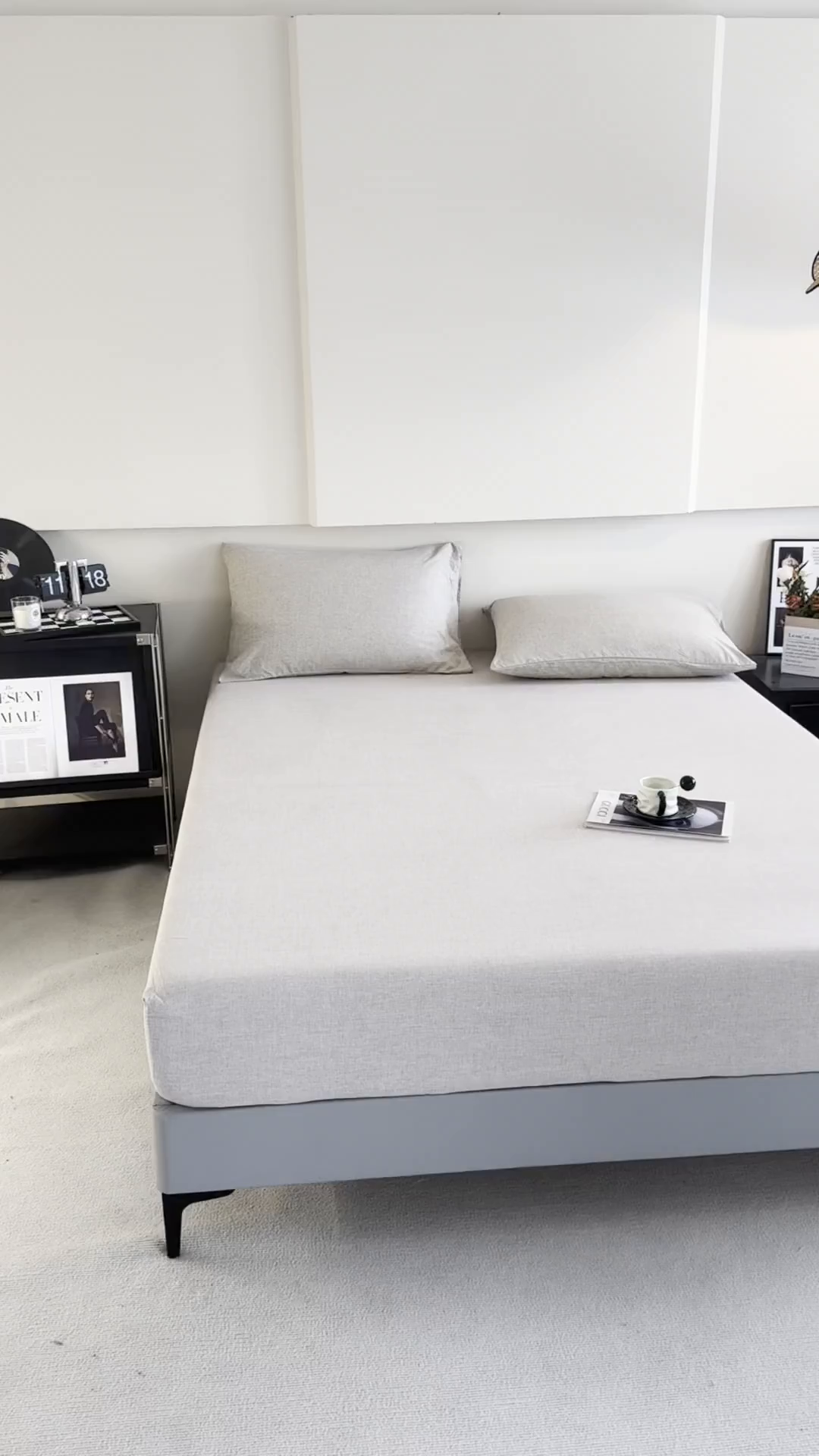 91家纺网 家纺一手货源 找家纺 宇淳国际 2026新款亲肤阳离子磨毛床单床笠系列 卡其