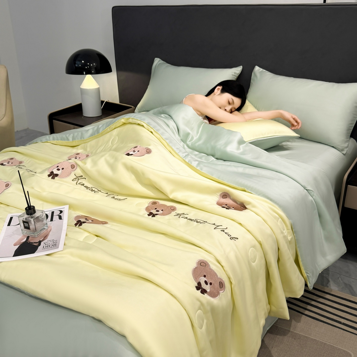 91家纺网 家纺一手货源 找家纺 （总）恒畅 2026新款满绣水洗冰丝夏被夏被四件套