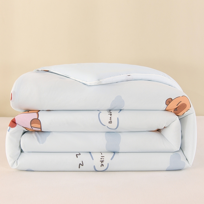 诗雅纺织 2026新款仿锦氨针织凉感丝夏被 卡皮巴拉