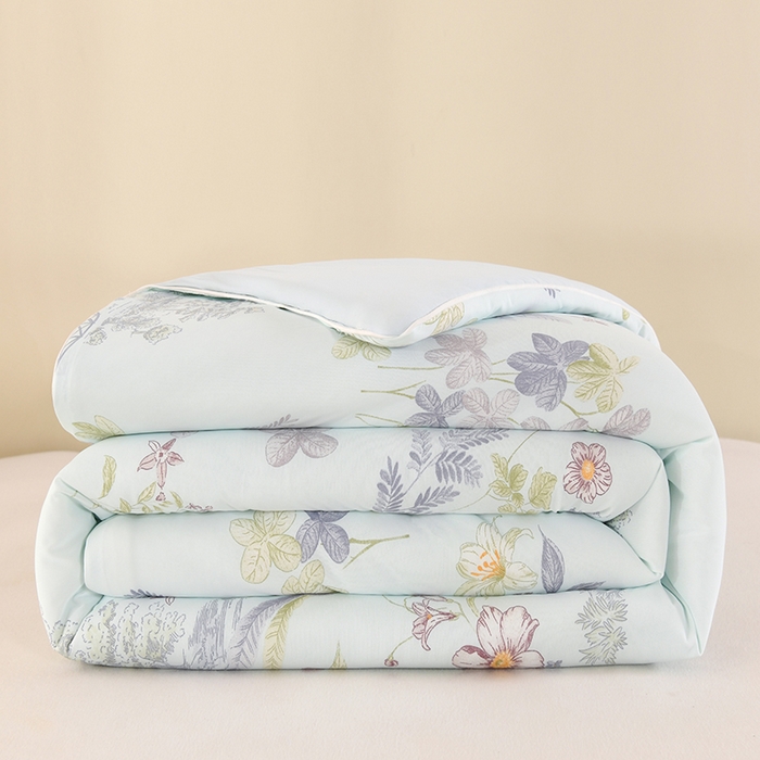 诗雅纺织 2026新款仿锦氨针织凉感丝夏被 兰夕