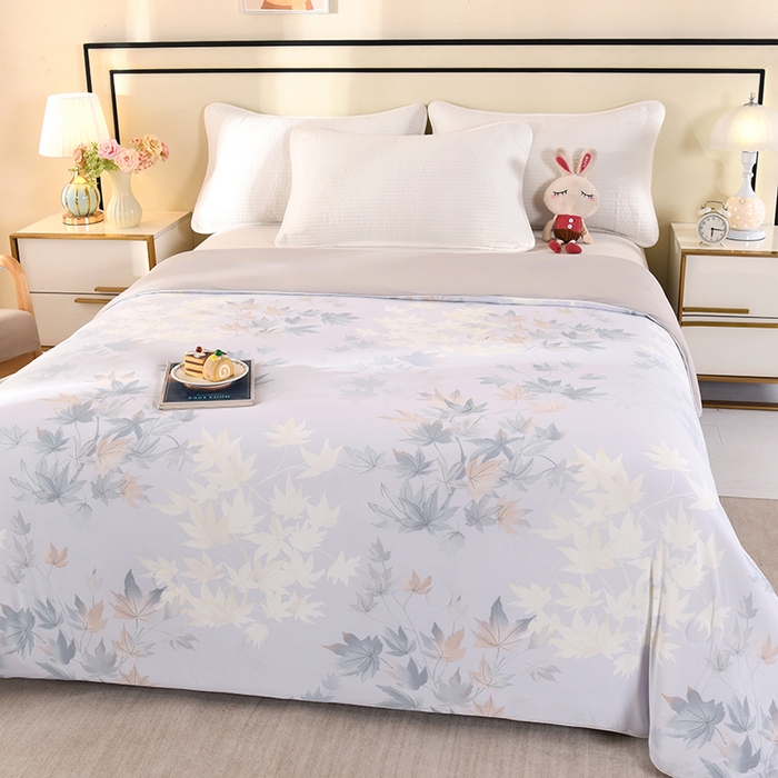 91家纺网 家纺一手货源 找家纺 诗雅纺织 2026新款仿锦氨针织凉感丝夏被 流金岁月