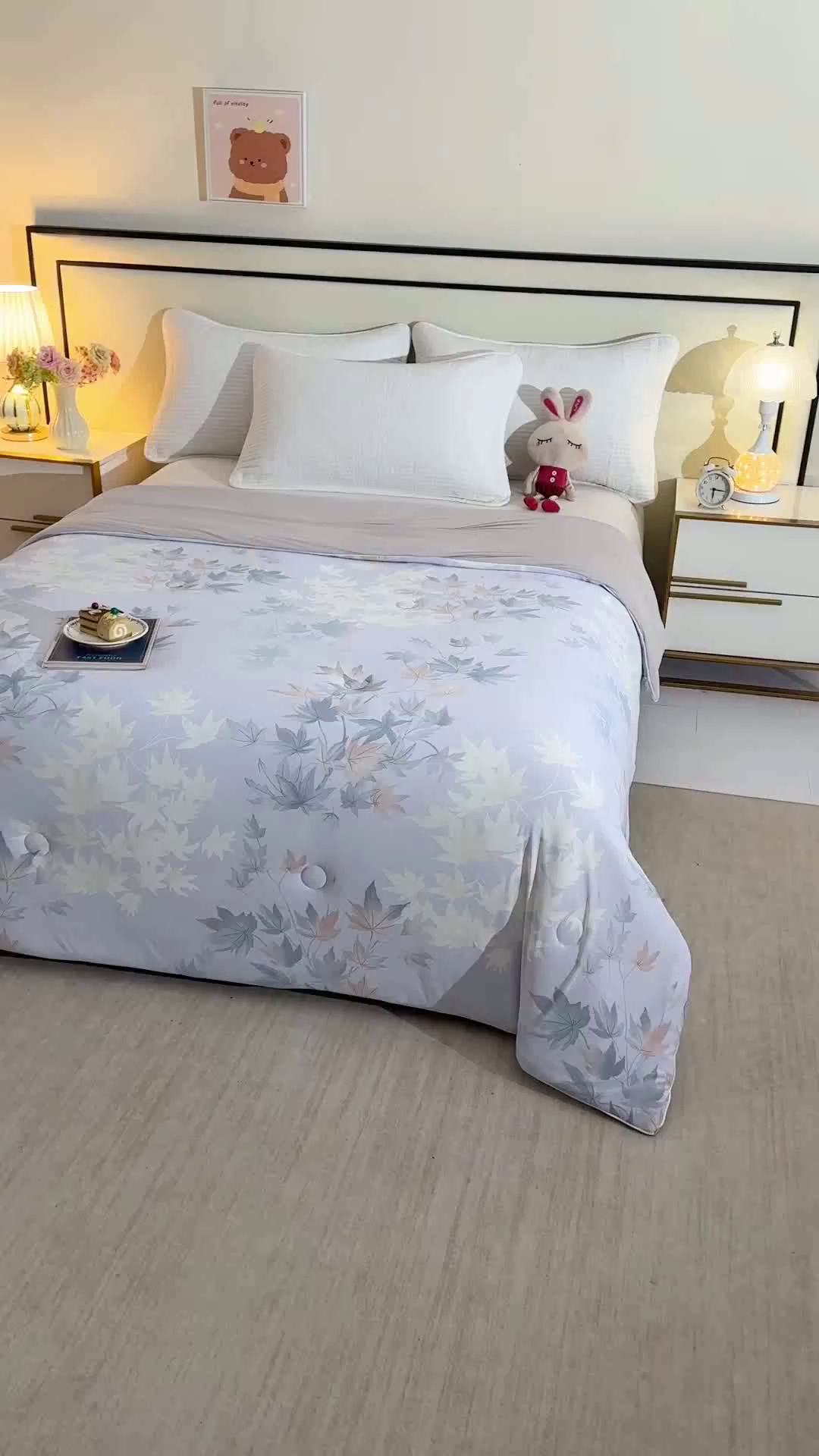 91家纺网 家纺一手货源 找家纺 诗雅纺织 2026新款仿锦氨针织凉感丝夏被 流金岁月