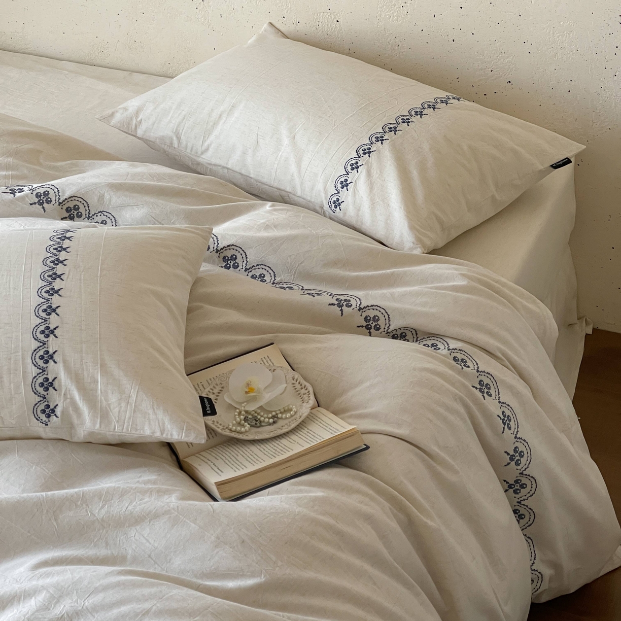 91家纺网 家纺一手货源 找家纺 （总）觅糖家纺 2026春夏新款非遗手法十字绣天然棉麻系列四件套