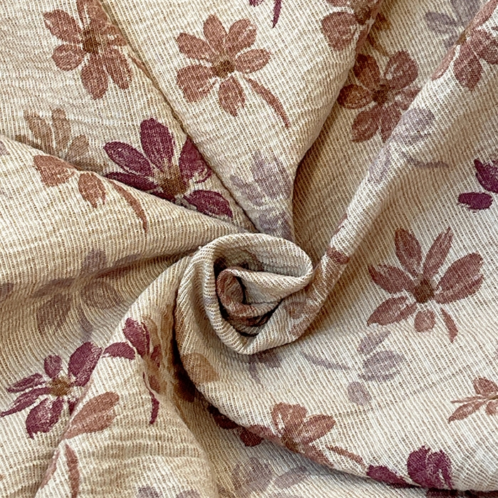 91家纺网 家纺一手货源 找家纺 凯洛奇 2026新款色织麻水洗提花四件套-提供买家秀 素米花熹