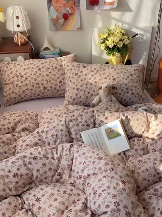 91家纺网 家纺一手货源 找家纺 凯洛奇 2026新款色织麻水洗提花四件套-提供买家秀 素米花熹