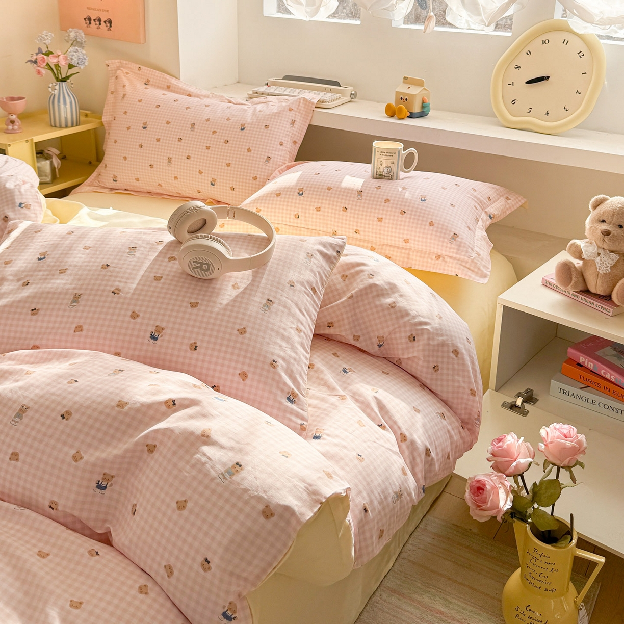 91家纺网 家纺一手货源 找家纺 （总）景眠 2026新款全棉13372小清新简单款四件套