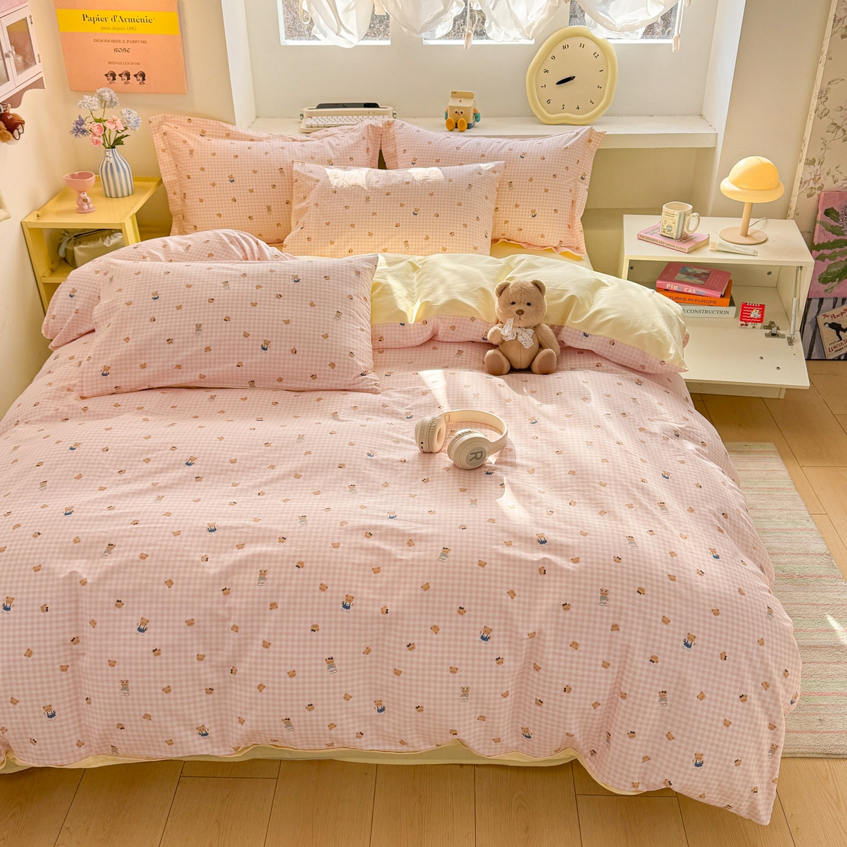 91家纺网 家纺一手货源 找家纺 （总）景眠 2026新款全棉13372小清新简单款四件套