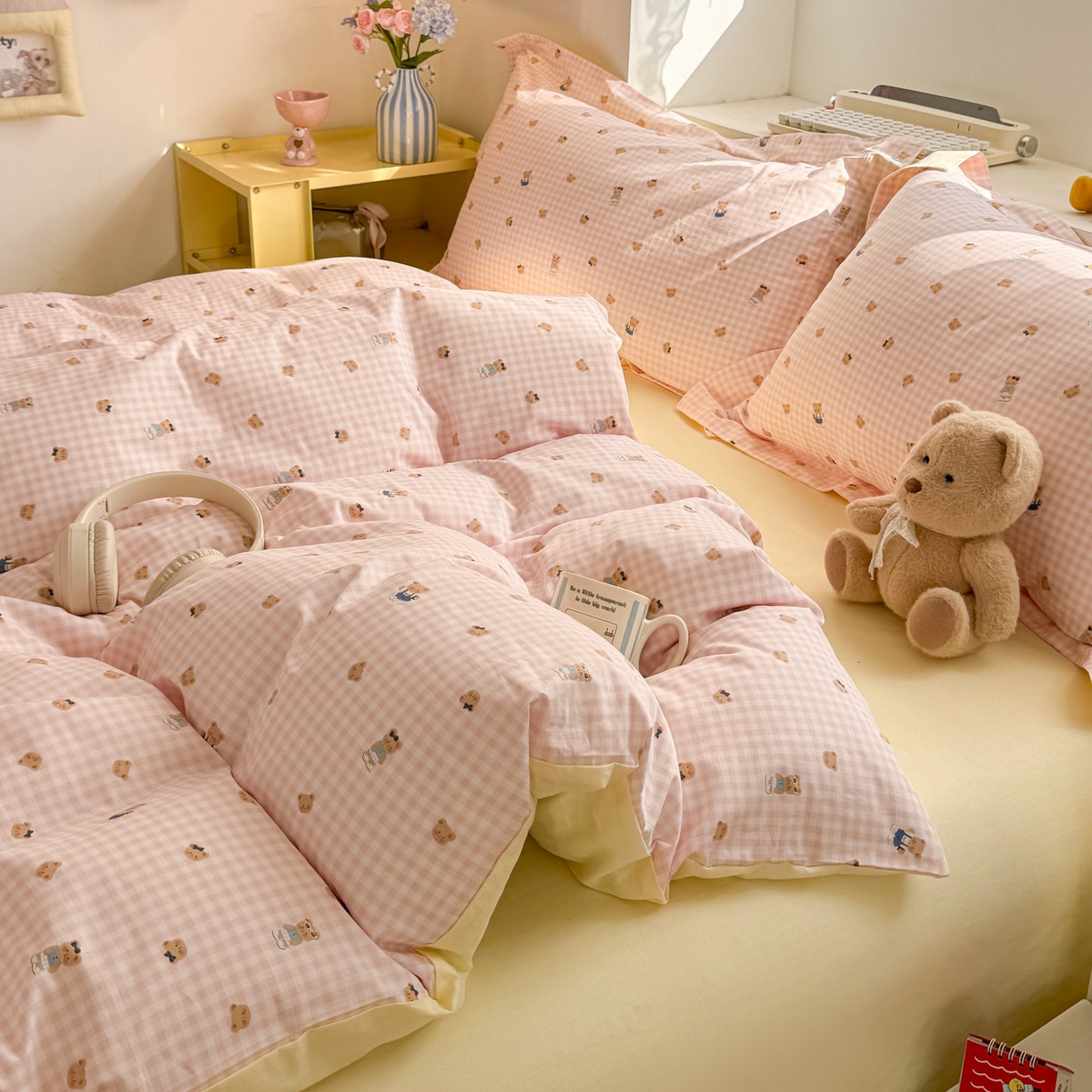 91家纺网 家纺一手货源 找家纺 （总）景眠 2026新款全棉13372小清新简单款四件套