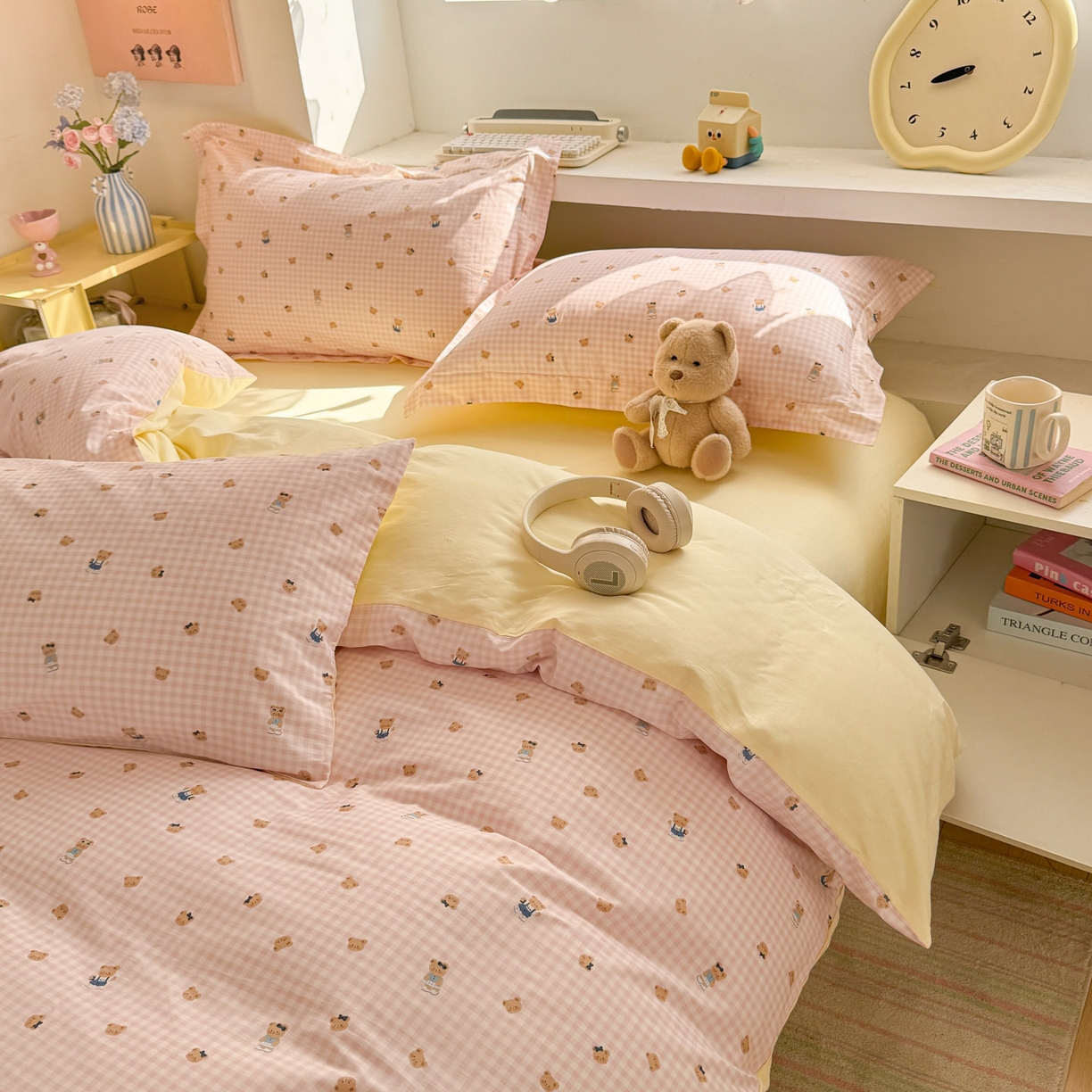 91家纺网 家纺一手货源 找家纺 （总）景眠 2026新款全棉13372小清新简单款四件套