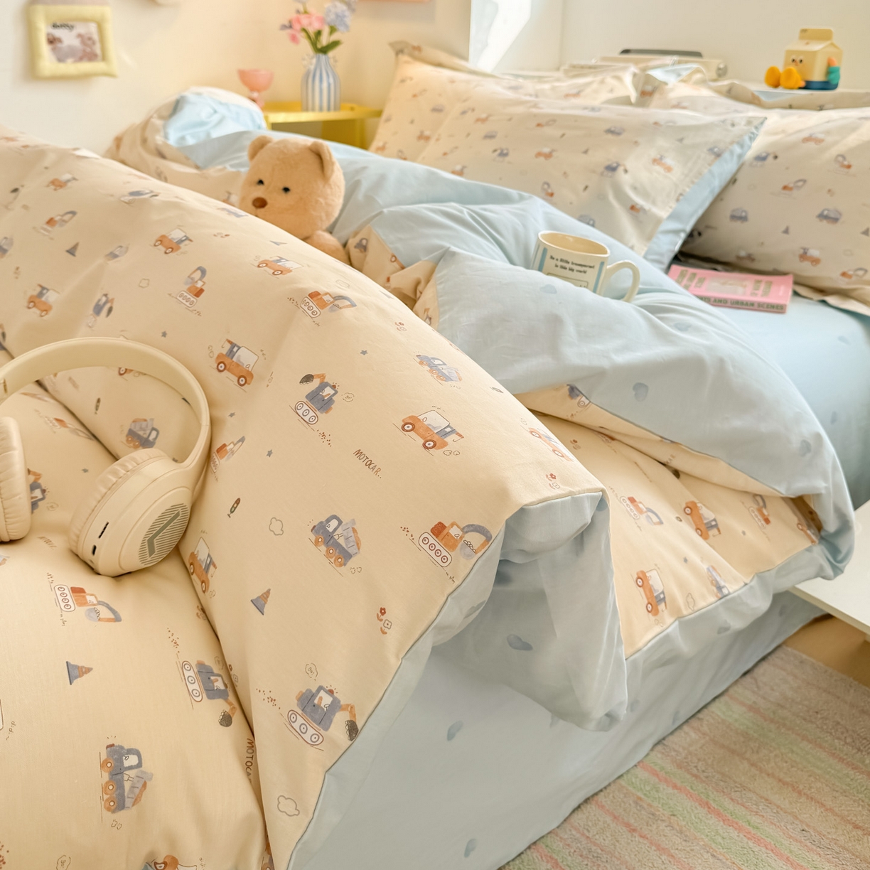 91家纺网 家纺一手货源 找家纺 （总）景眠 2026新款全棉13372小清新简单款四件套