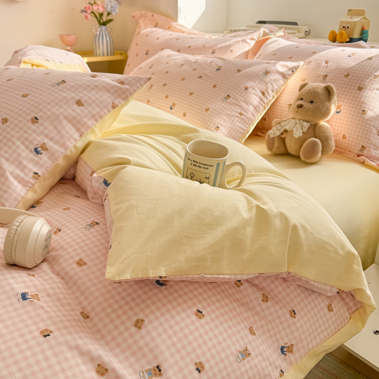 91家纺网 家纺一手货源 找家纺 （总）景眠 2026新款全棉13372小清新简单款四件套