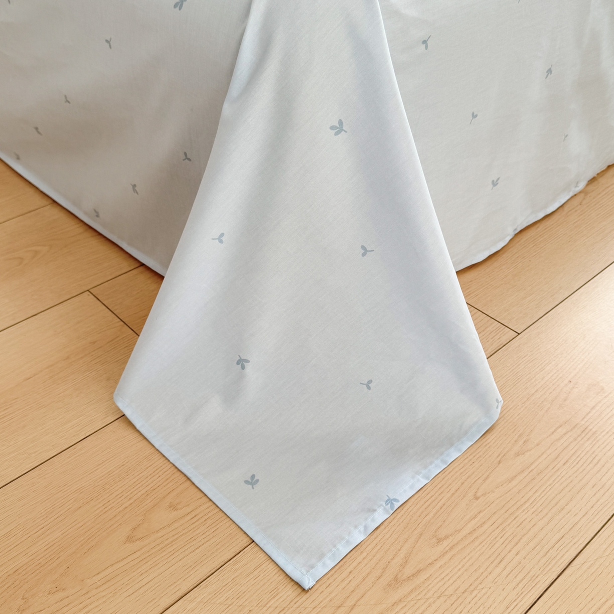 91家纺网 家纺一手货源 找家纺 景眠 2026新款全棉13372小清新简单款四件套 格子熊-蓝