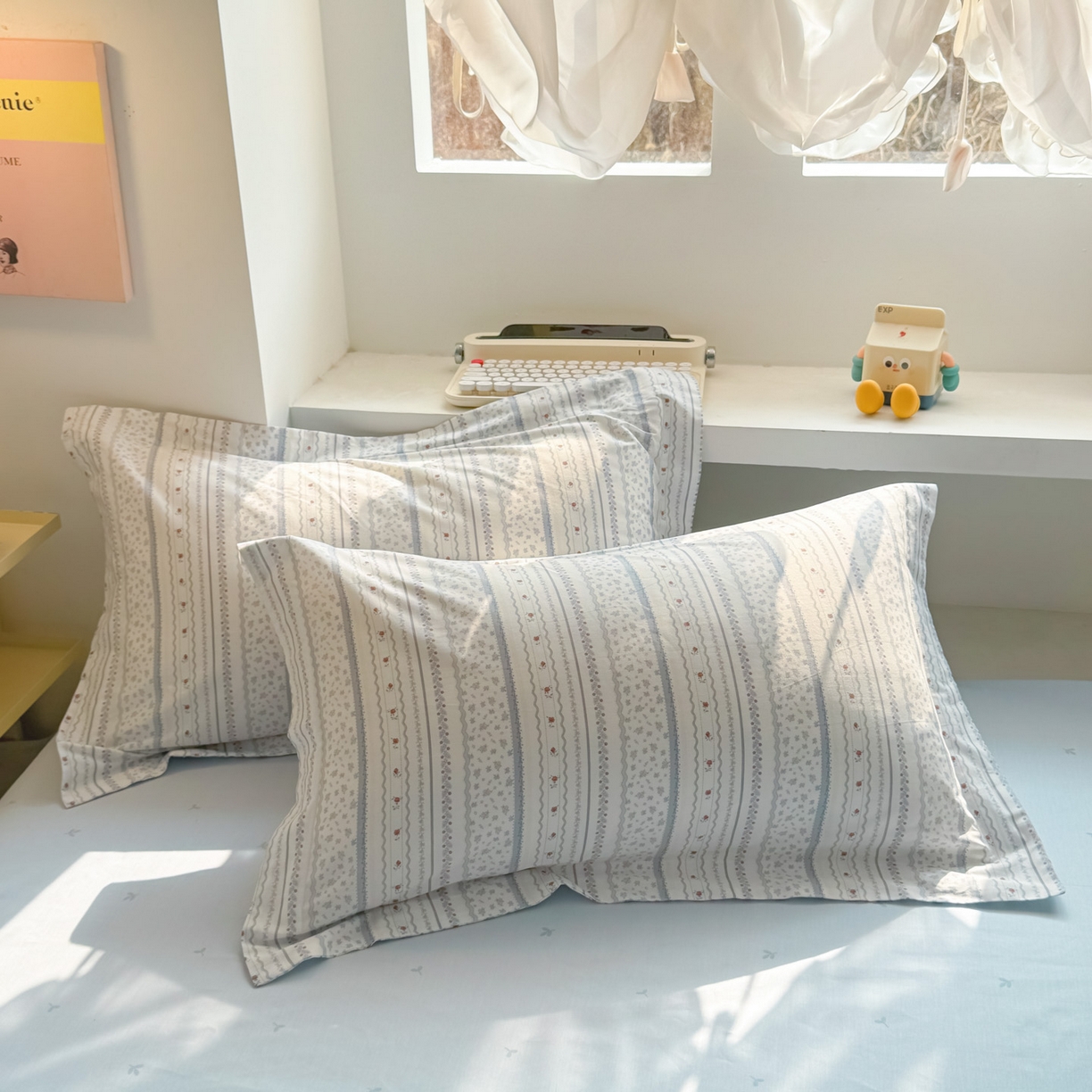 91家纺网 家纺一手货源 找家纺 景眠 2026新款全棉13372小清新简单款四件套 梦境