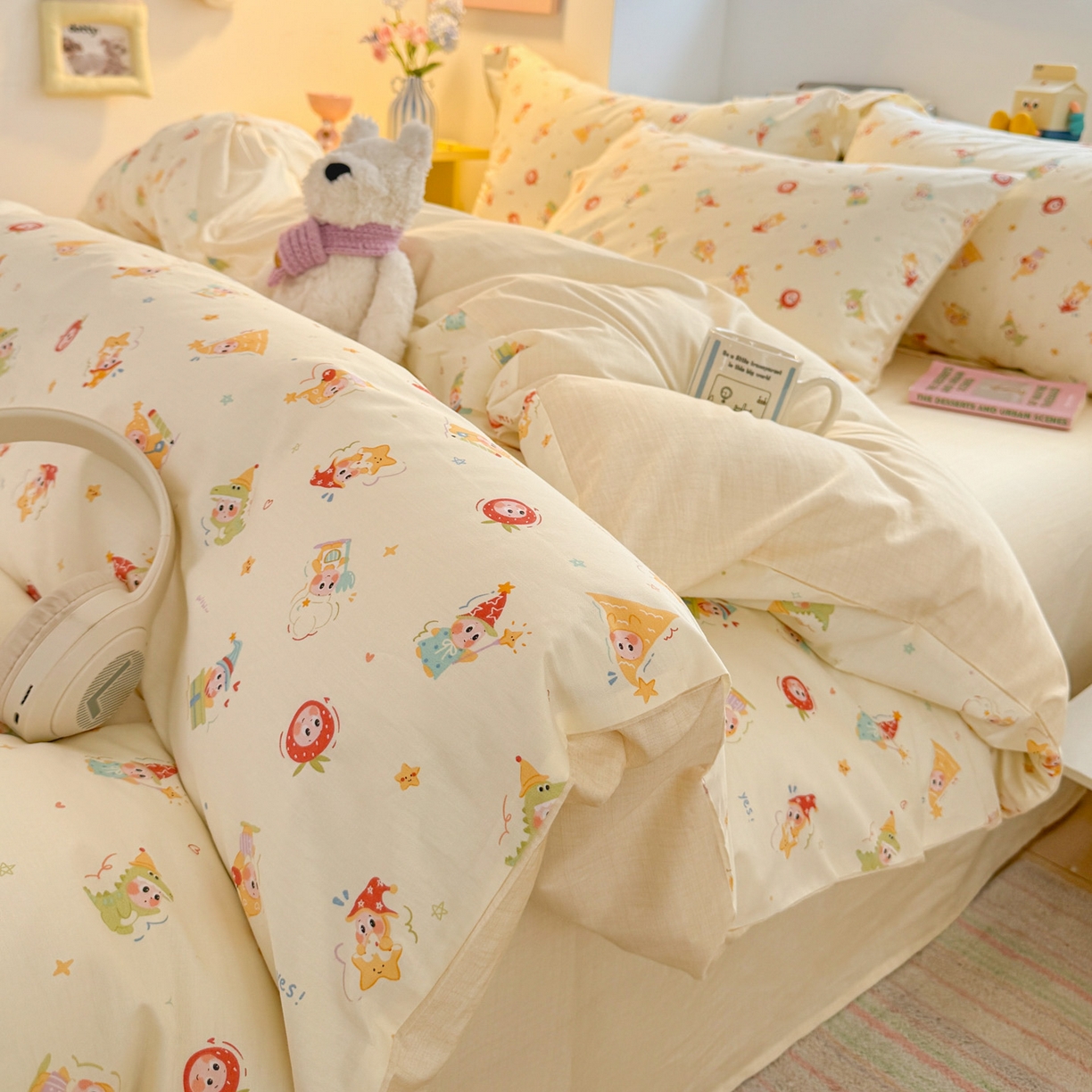 景眠 2026新款全棉13372小清新简单款四件套 童趣