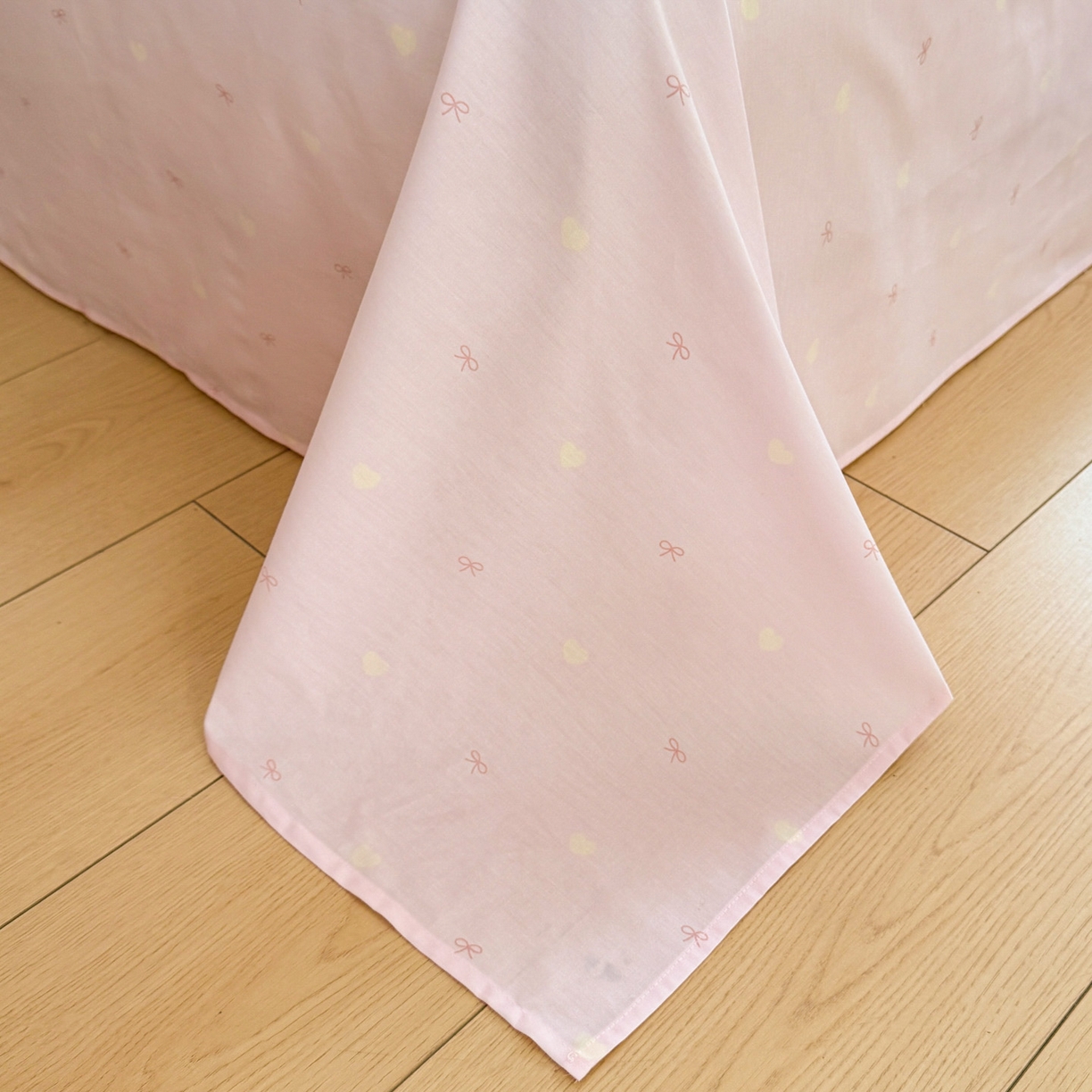 91家纺网 家纺一手货源 找家纺 景眠 2026新款全棉13372小清新简单款四件套 蝴蝶结熊