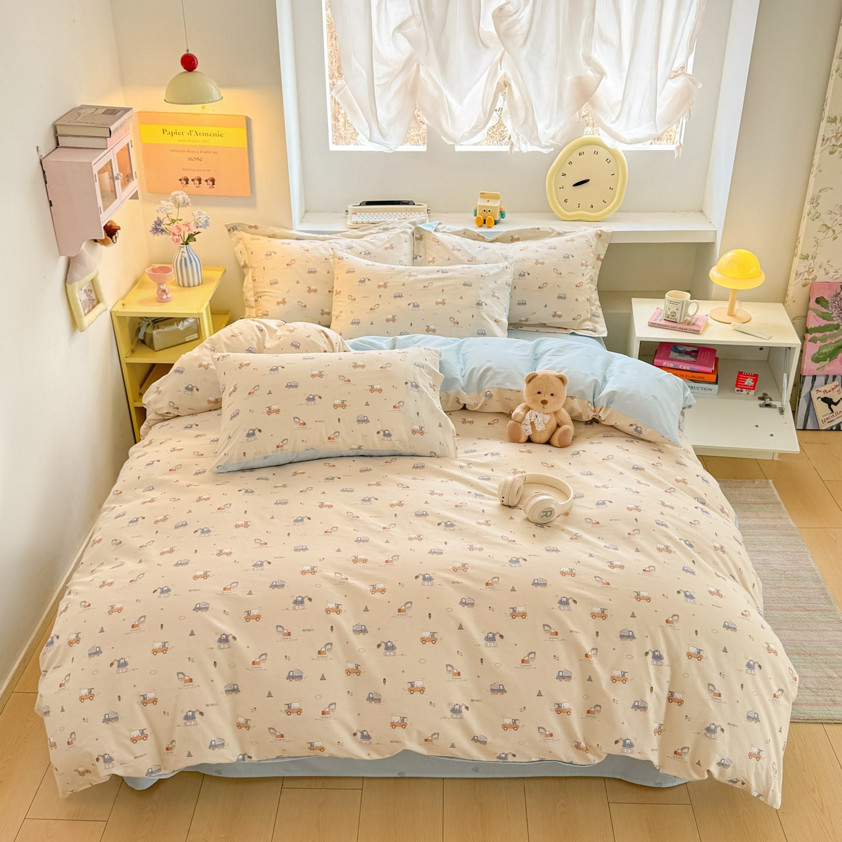 91家纺网 家纺一手货源 找家纺 景眠 2026新款全棉13372小清新简单款四件套 玩具总动员