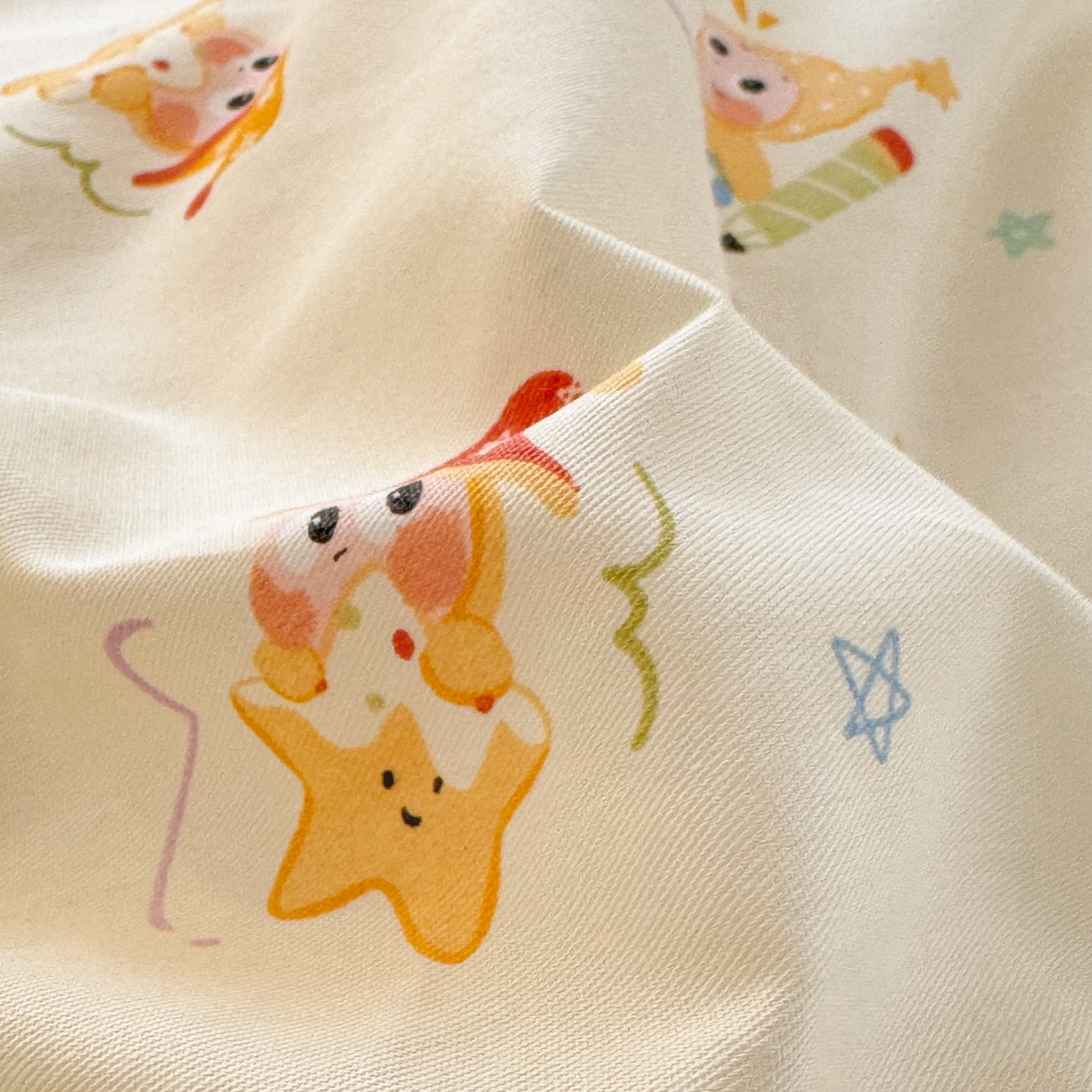 91家纺网 家纺一手货源 找家纺 景眠 2026新款全棉13372小清新简单款四件套 童趣