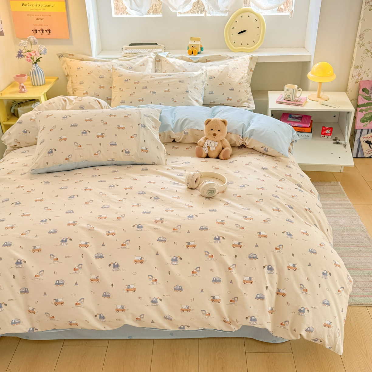 91家纺网 家纺一手货源 找家纺 景眠 2026新款全棉13372小清新简单款四件套 玩具总动员