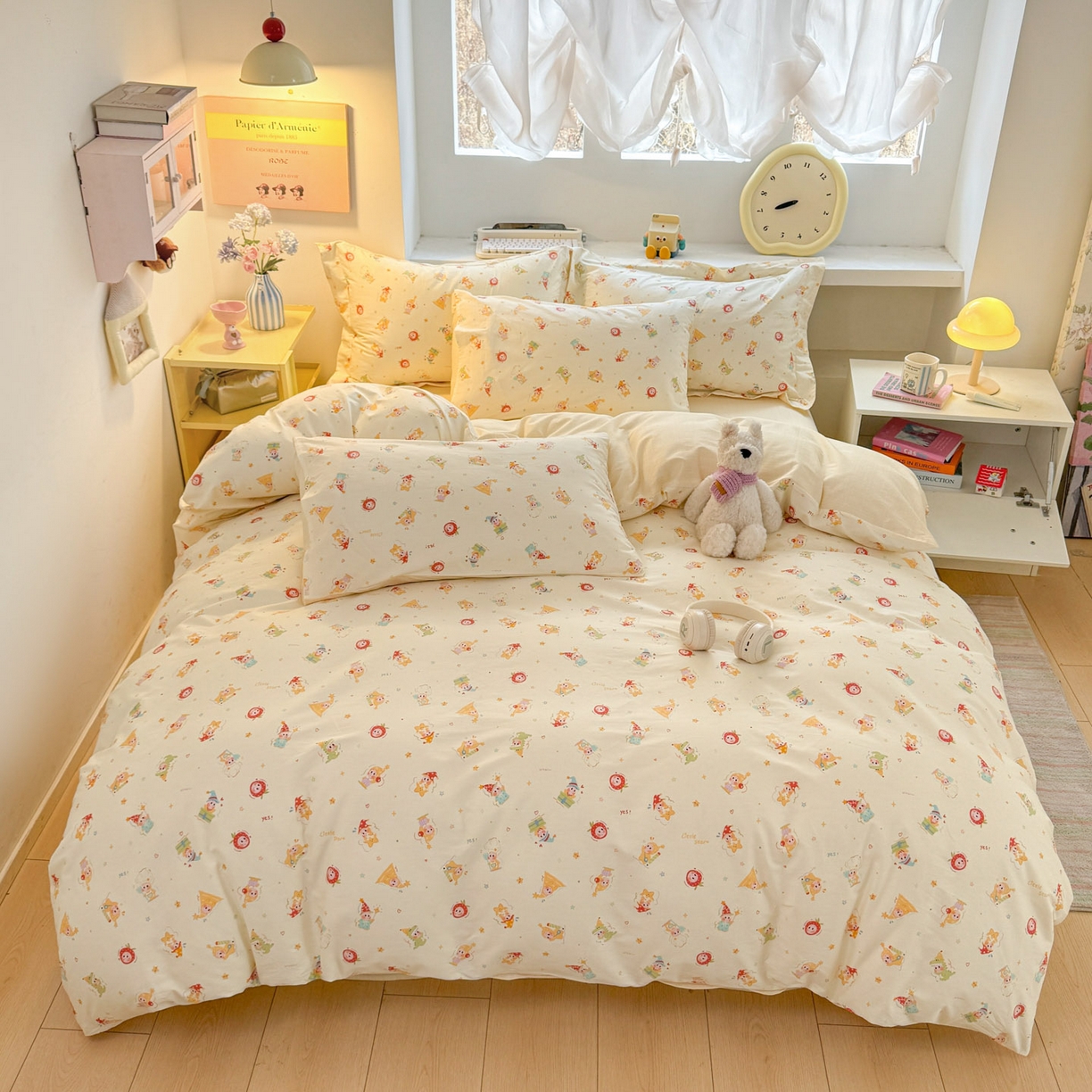 91家纺网 家纺一手货源 找家纺 景眠 2026新款全棉13372小清新简单款四件套 童趣