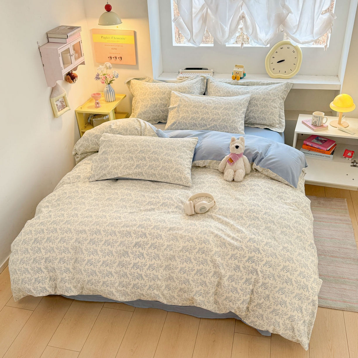 91家纺网 家纺一手货源 找家纺 景眠 2026新款全棉13372小清新简单款四件套 花蔓