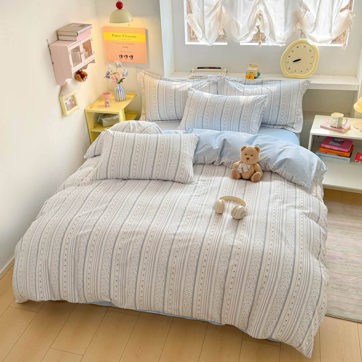 91家纺网 家纺一手货源 找家纺 景眠 2026新款全棉13372小清新简单款四件套 梦境