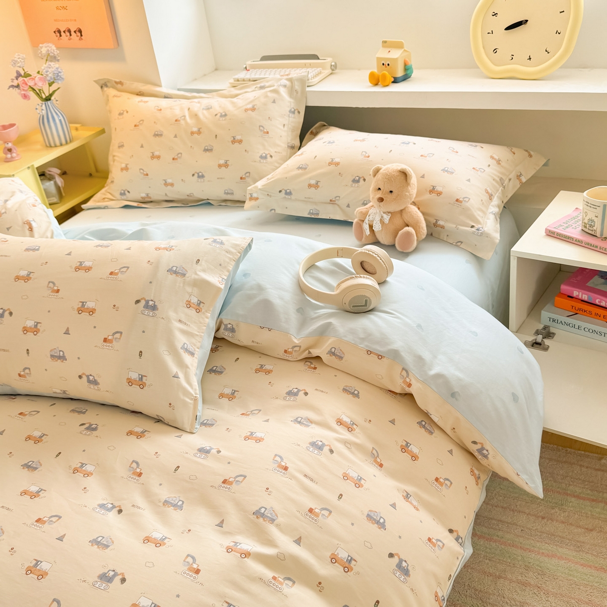 91家纺网 家纺一手货源 找家纺 景眠 2026新款全棉13372小清新简单款四件套 玩具总动员