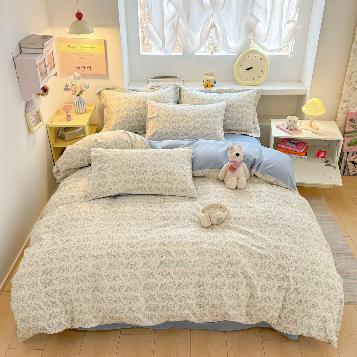 91家纺网 家纺一手货源 找家纺 景眠 2026新款全棉13372小清新简单款四件套 花蔓