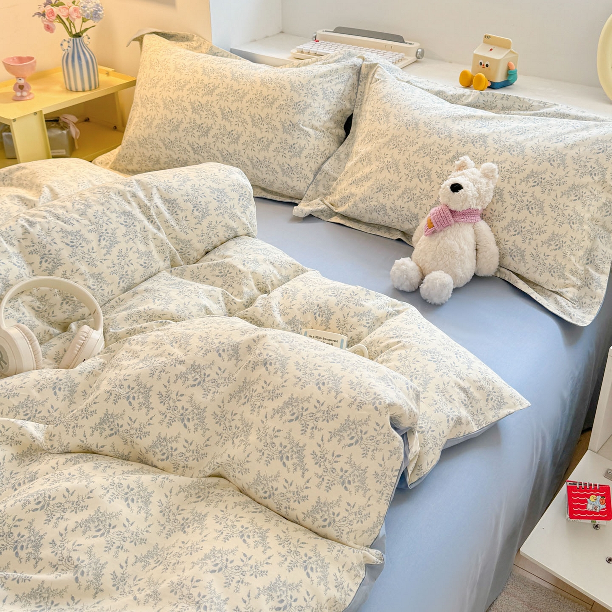 91家纺网 家纺一手货源 找家纺 景眠 2026新款全棉13372小清新简单款四件套 花蔓