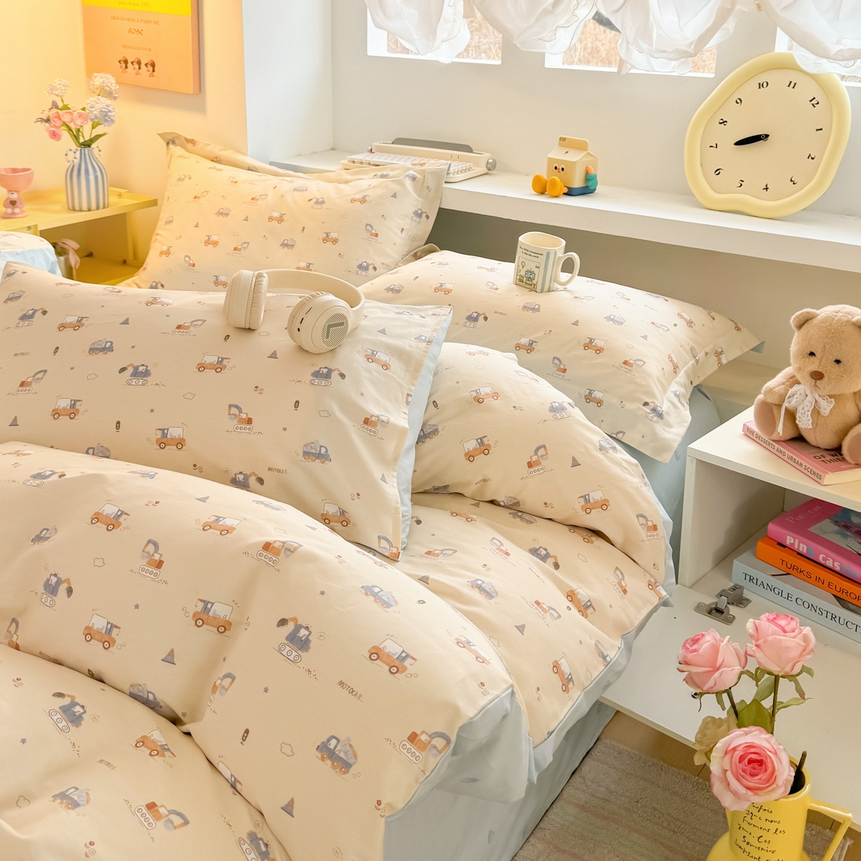 91家纺网 家纺一手货源 找家纺 景眠 2026新款全棉13372小清新简单款四件套 玩具总动员