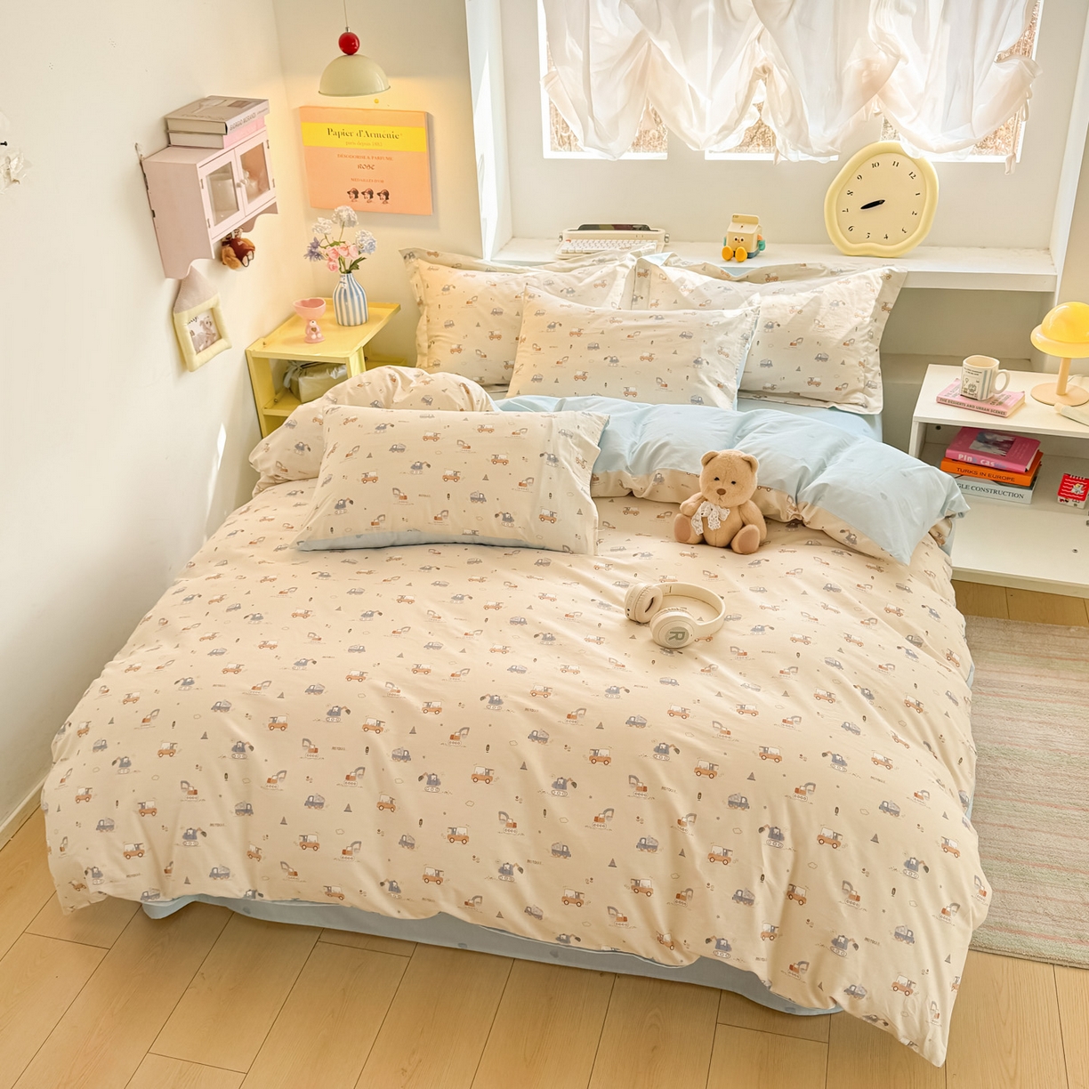 91家纺网 家纺一手货源 找家纺 景眠 2026新款全棉13372小清新简单款四件套 玩具总动员