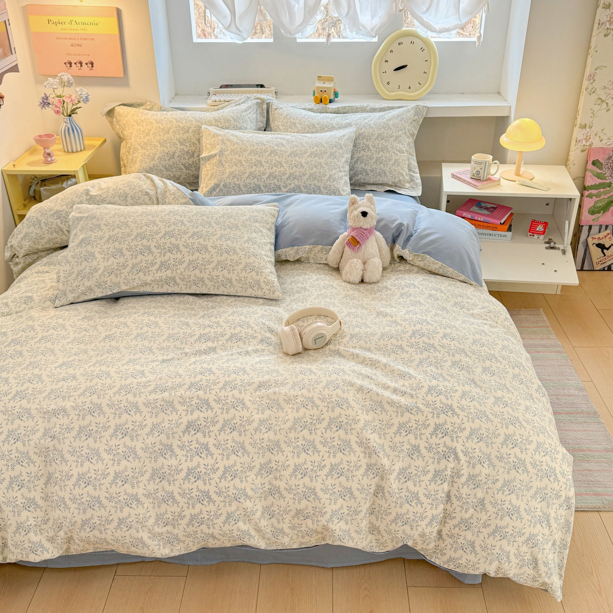 91家纺网 家纺一手货源 找家纺 景眠 2026新款全棉13372小清新简单款四件套 花蔓