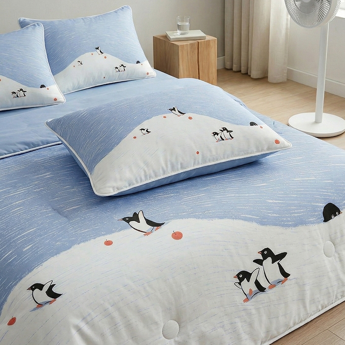 91家纺网 家纺一手货源 找家纺 （总）纯色雨家纺 2026夏款轻薄夏被氨纶凉感丝A类空调被夏凉被（支持小批量来图定制）