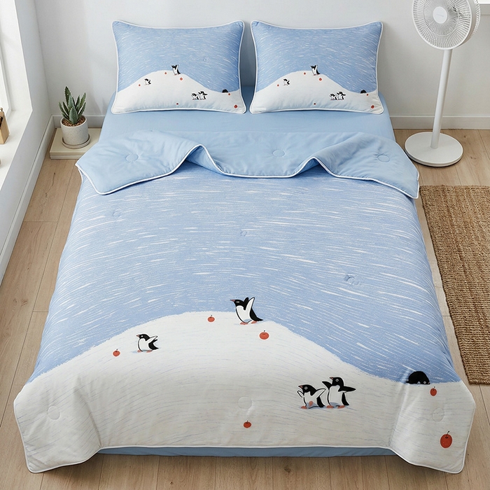 91家纺网 家纺一手货源 找家纺 （总）纯色雨家纺 2026夏款轻薄夏被氨纶凉感丝A类空调被夏凉被（支持小批量来图定制）