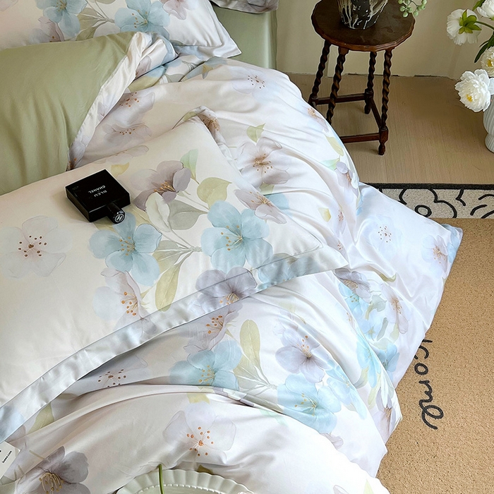 91家纺网 家纺一手货源 找家纺 梧桐树 2026新款全棉纯棉长绒棉数码印花系列四件套 S36岚山梦