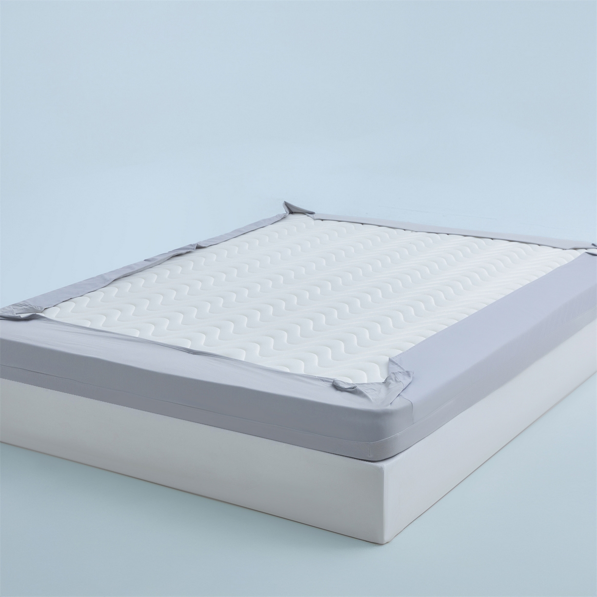 91家纺网 家纺一手货源 找家纺 优眠坊 2026春夏新款星球深睡床笠床垫保护套床笠单件 星球-陨石灰