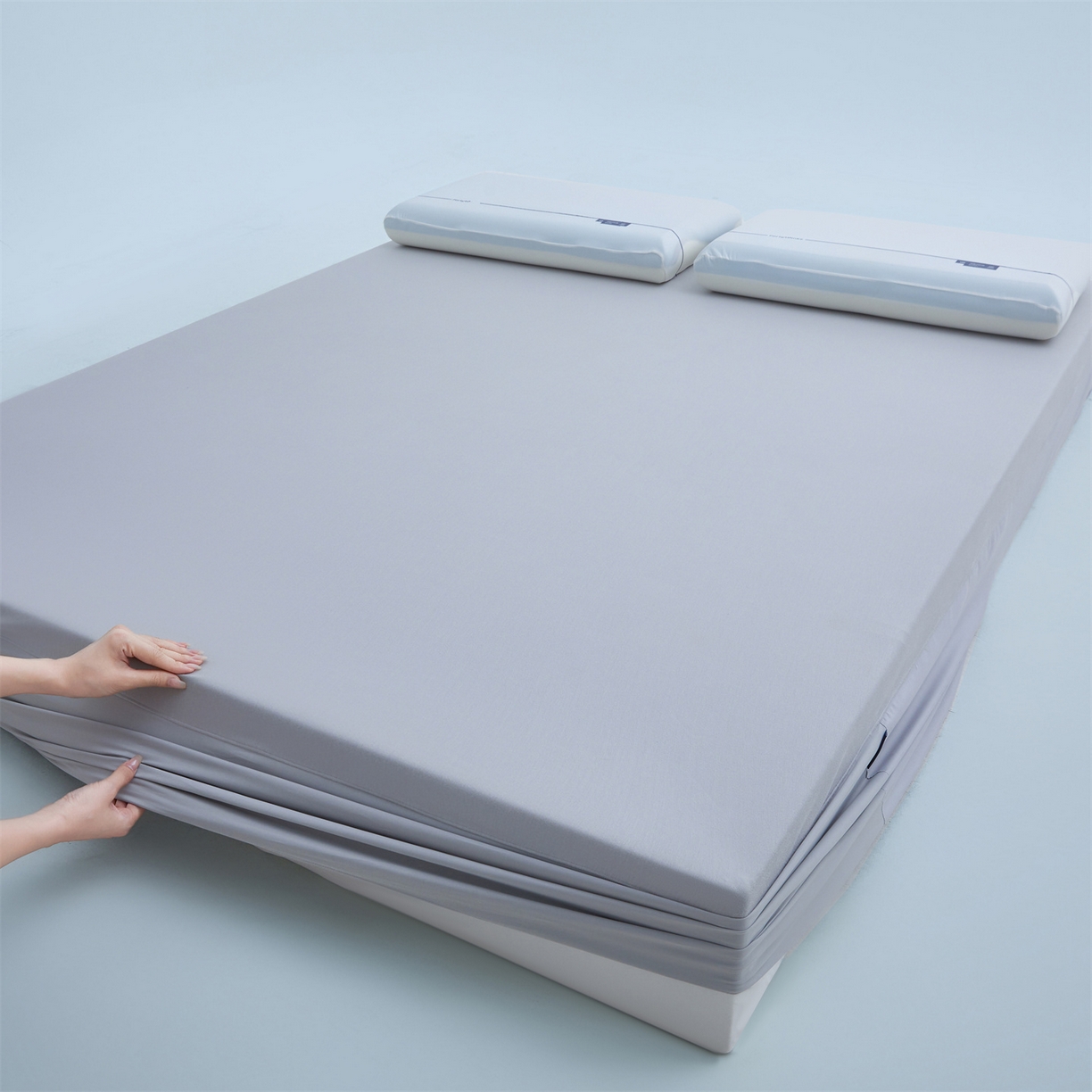 91家纺网 家纺一手货源 找家纺 优眠坊 2026春夏新款星球深睡床笠床垫保护套床笠单件 星球-陨石灰