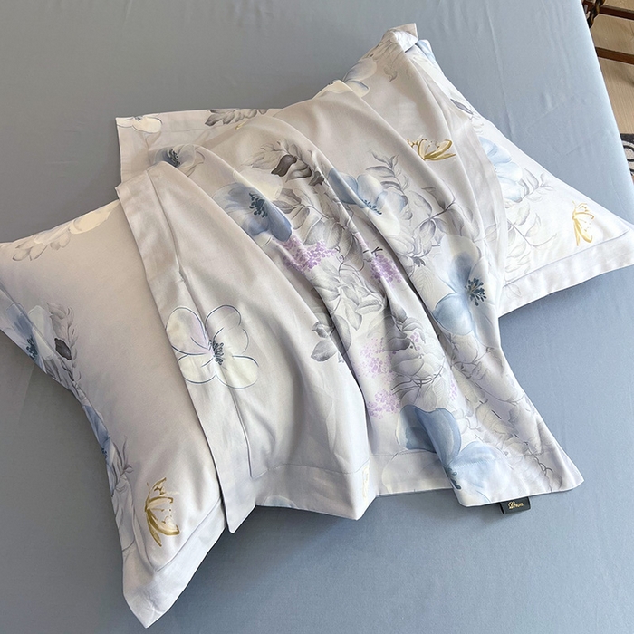 91家纺网 家纺一手货源 找家纺 梧桐树 2026新款全棉纯棉长绒棉数码印花系列四件套 S41溪悦