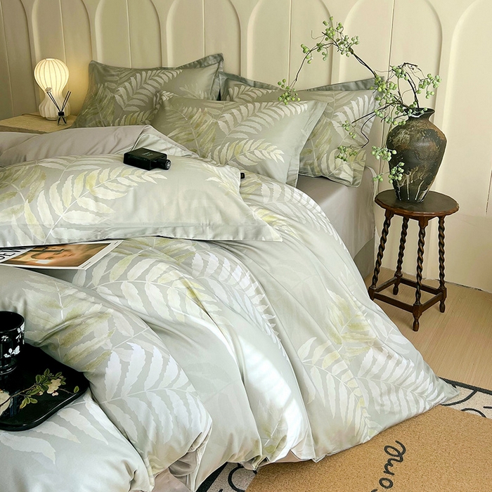 91家纺网 家纺一手货源 找家纺 梧桐树 2026新款全棉纯棉长绒棉数码印花系列四件套 S43若兰亭