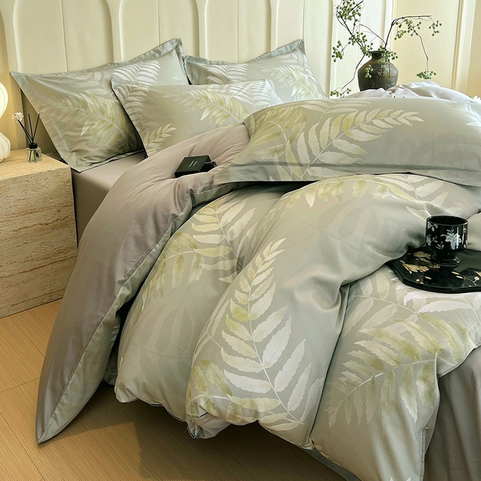 91家纺网 家纺一手货源 找家纺 梧桐树 2026新款全棉纯棉长绒棉数码印花系列四件套 S43若兰亭